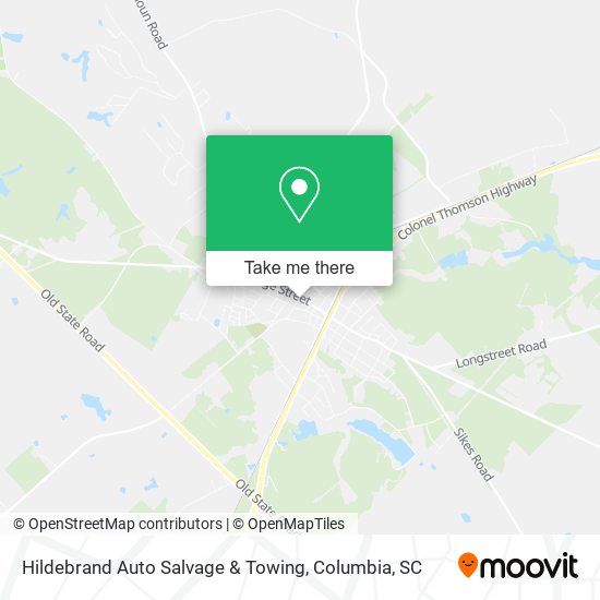 Hildebrand Auto Salvage & Towing map