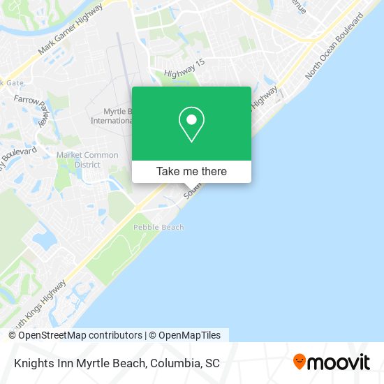 Mapa de Knights Inn Myrtle Beach