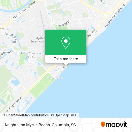 Knights Inn Myrtle Beach map