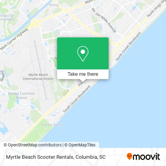 Mapa de Myrtle Beach Scooter Rentals