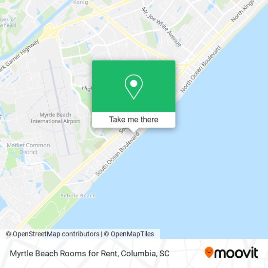 Myrtle Beach Rooms for Rent map