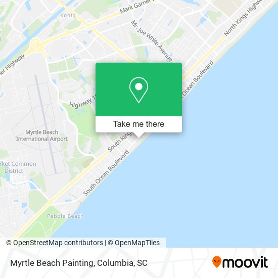 Mapa de Myrtle Beach Painting
