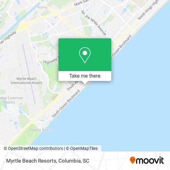 Mapa de Myrtle Beach Resorts