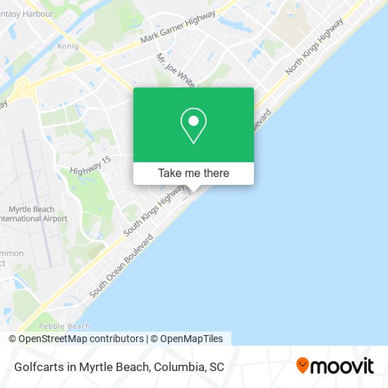 Golfcarts in Myrtle Beach map