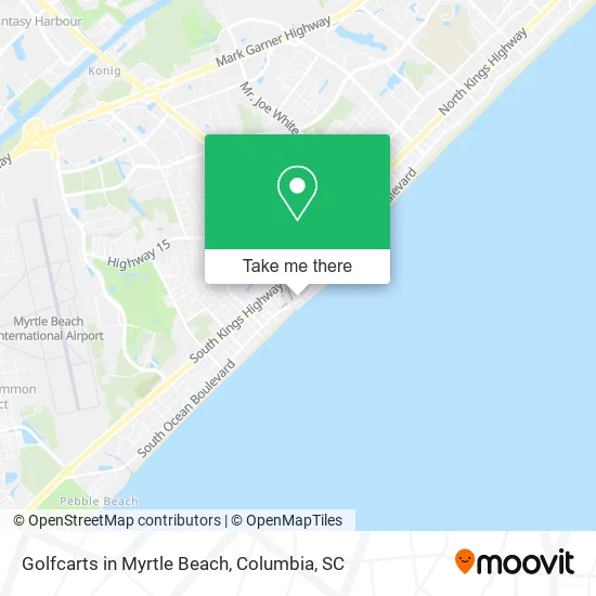 Golfcarts in Myrtle Beach map