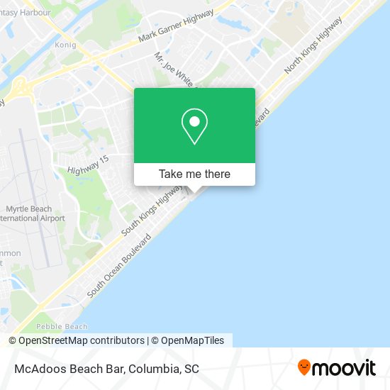 McAdoos Beach Bar map