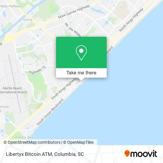 Mapa de Libertyx Bitcoin ATM