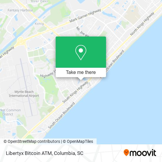 Mapa de Libertyx Bitcoin ATM