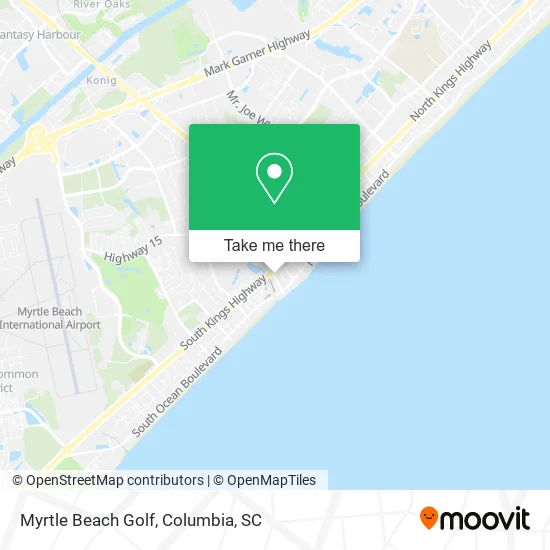 Myrtle Beach Golf map