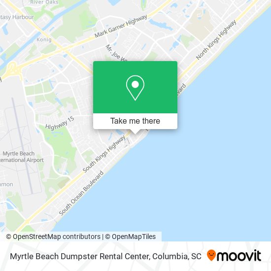 Mapa de Myrtle Beach Dumpster Rental Center