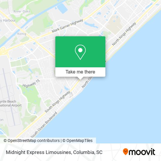 Midnight Express Limousines map