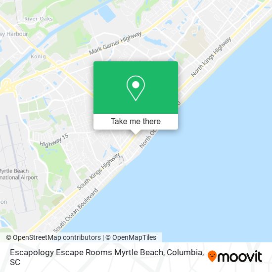 Escapology Escape Rooms Myrtle Beach map