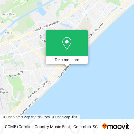 Mapa de CCMF (Carolina Country Music Fest)