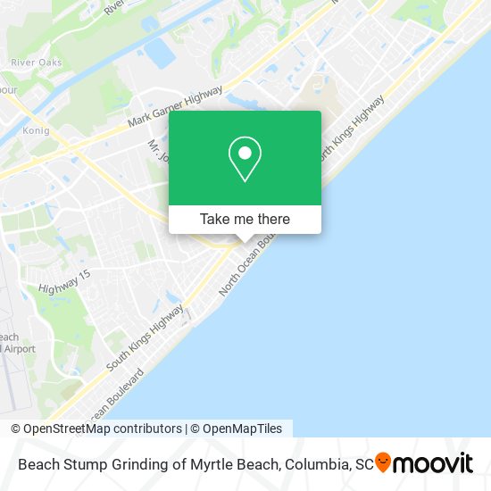 Beach Stump Grinding of Myrtle Beach map