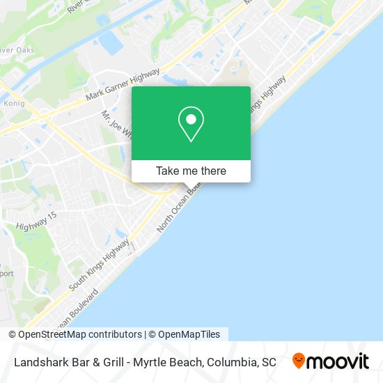 Landshark Bar & Grill - Myrtle Beach map
