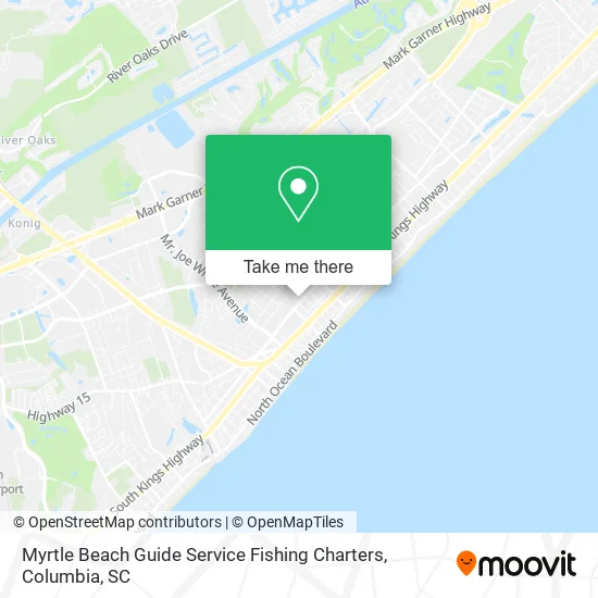Mapa de Myrtle Beach Guide Service Fishing Charters