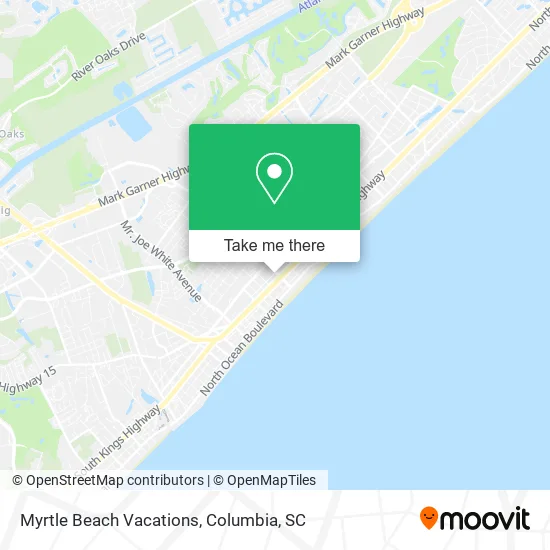 Myrtle Beach Vacations map