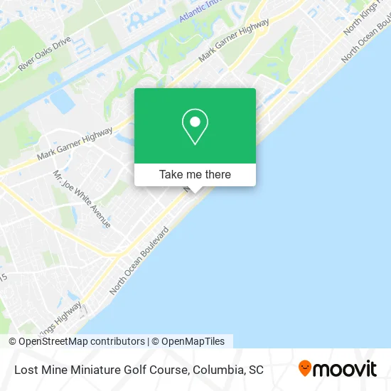 Lost Mine Miniature Golf Course map