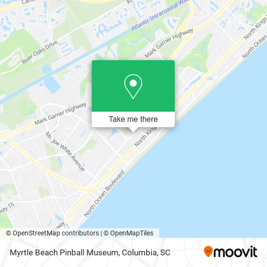 Myrtle Beach Pinball Museum map