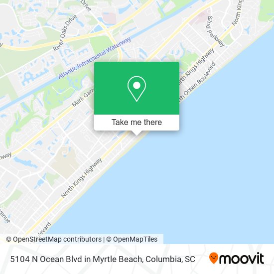 5104 N Ocean Blvd in Myrtle Beach map