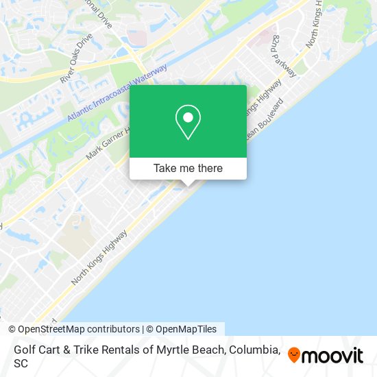 Golf Cart & Trike Rentals of Myrtle Beach map