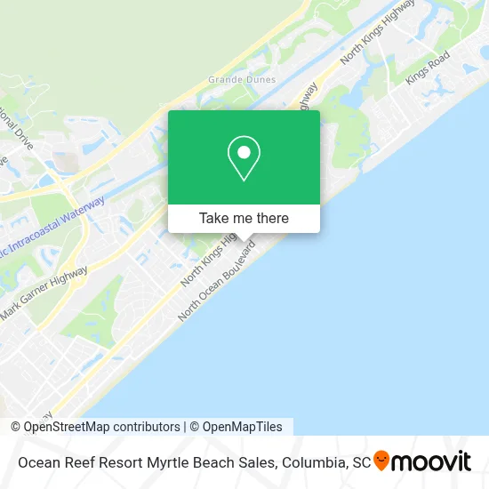 Ocean Reef Resort Myrtle Beach Sales map