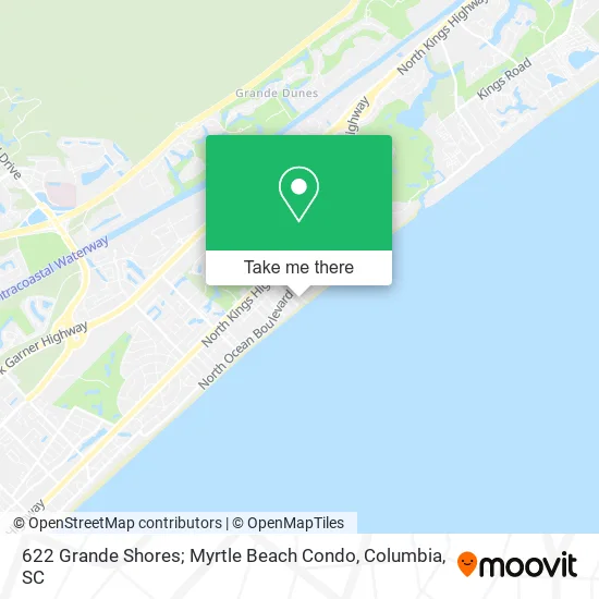 Mapa de 622 Grande Shores; Myrtle Beach Condo