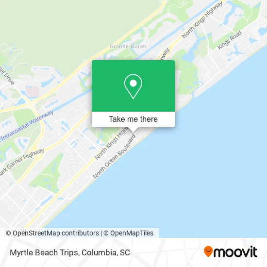 Myrtle Beach Trips map