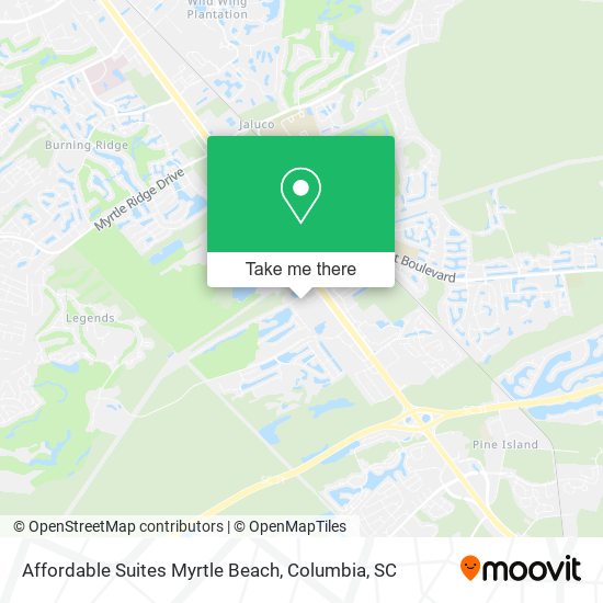 Mapa de Affordable Suites Myrtle Beach