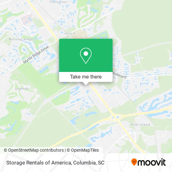 Storage Rentals of America map