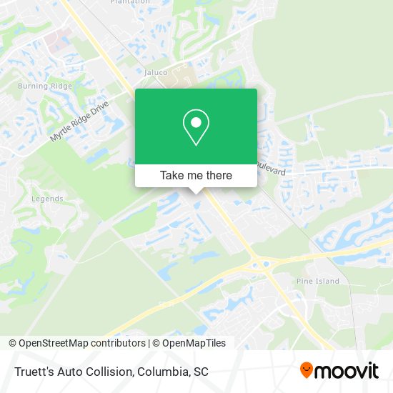 Truett's Auto Collision map