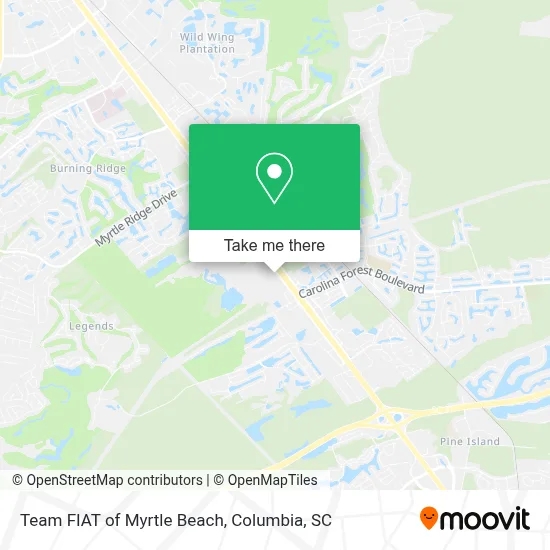Team FIAT of Myrtle Beach map