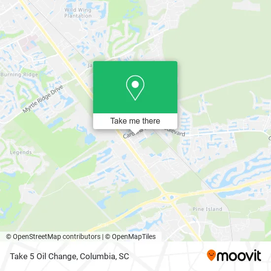 Take 5 Oil Change map