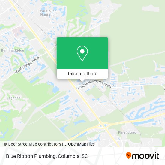 Mapa de Blue Ribbon Plumbing