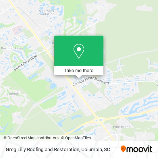 Mapa de Greg Lilly Roofing and Restoration