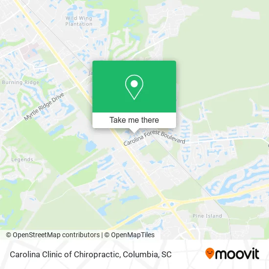 Carolina Clinic of Chiropractic map