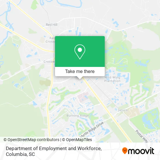 Department of Employment and Workforce map