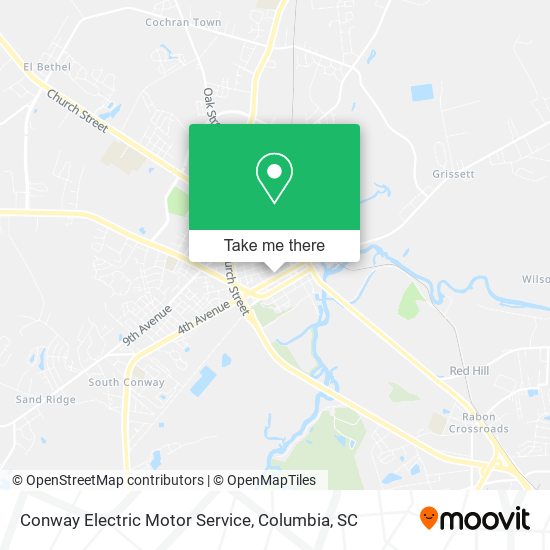 Mapa de Conway Electric Motor Service