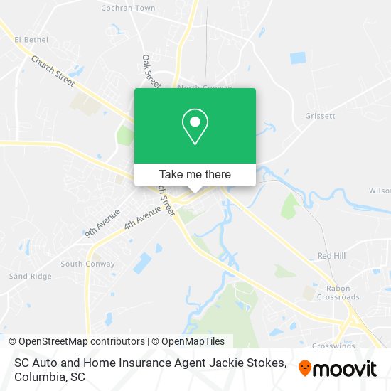 SC Auto and Home Insurance Agent Jackie Stokes map