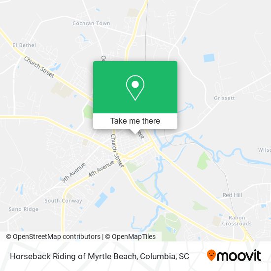 Mapa de Horseback Riding of Myrtle Beach