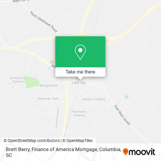 Mapa de Brett Berry, Finance of America Mortgage