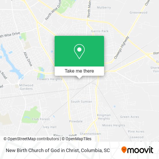 New Birth Church of God in Christ map