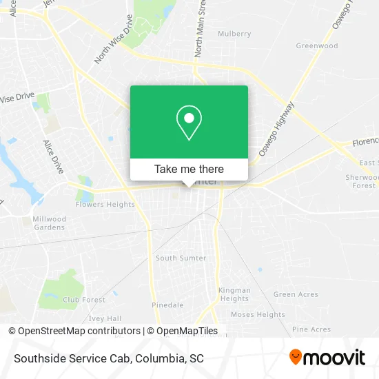 Southside Service Cab map