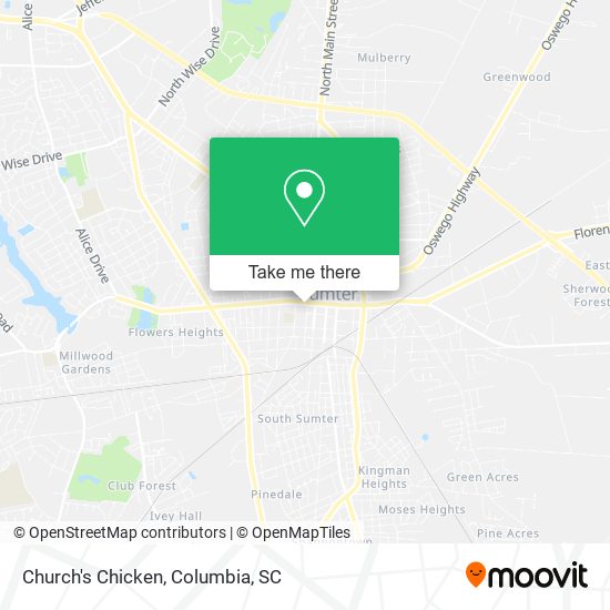 Mapa de Church's Chicken