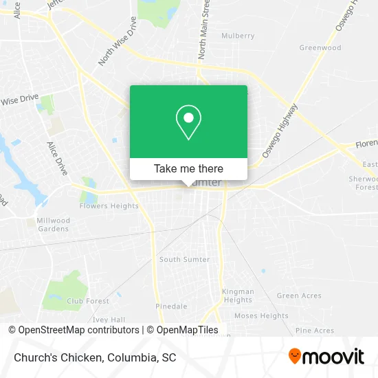 Church's Chicken map