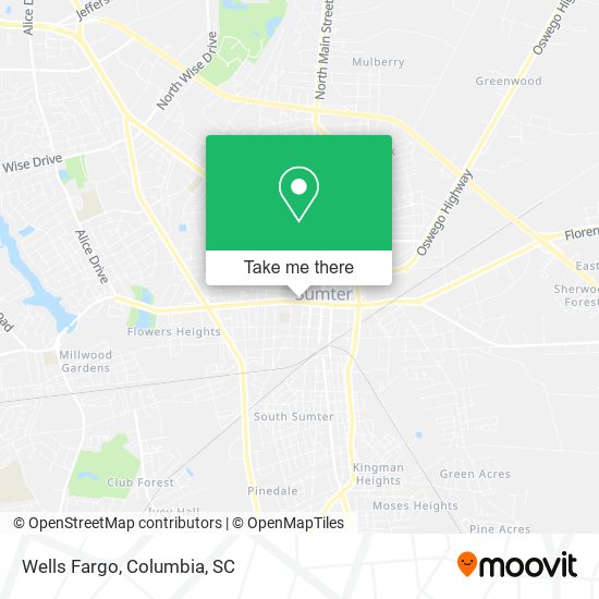 Mapa de Wells Fargo