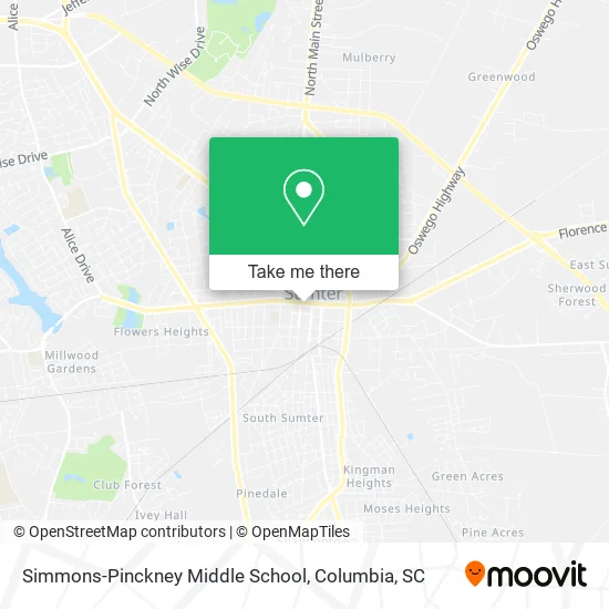 Simmons-Pinckney Middle School map