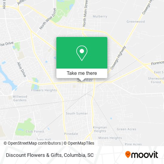 Mapa de Discount Flowers & Gifts