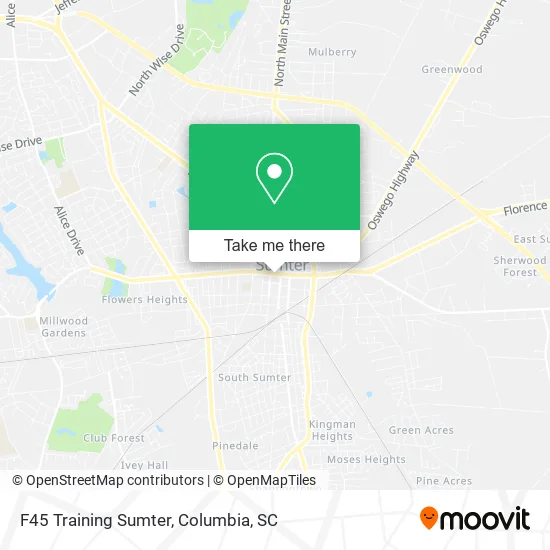 F45 Training Sumter map