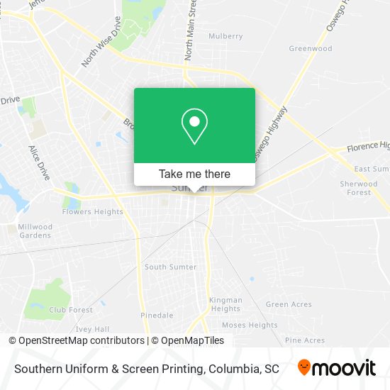 Southern Uniform & Screen Printing map